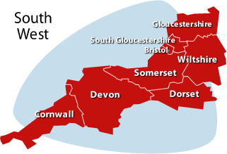 Map of South West
